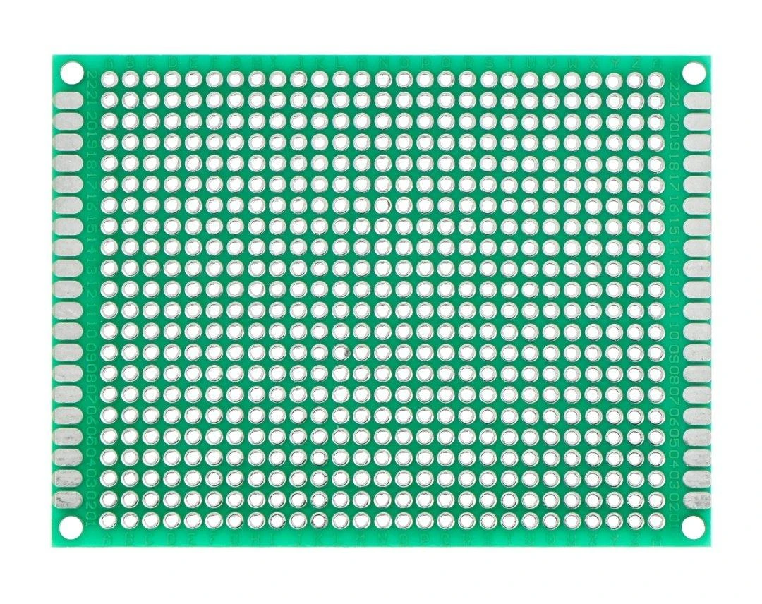 Žalia montažinė plokštė 60x80mm su koordinatėmis