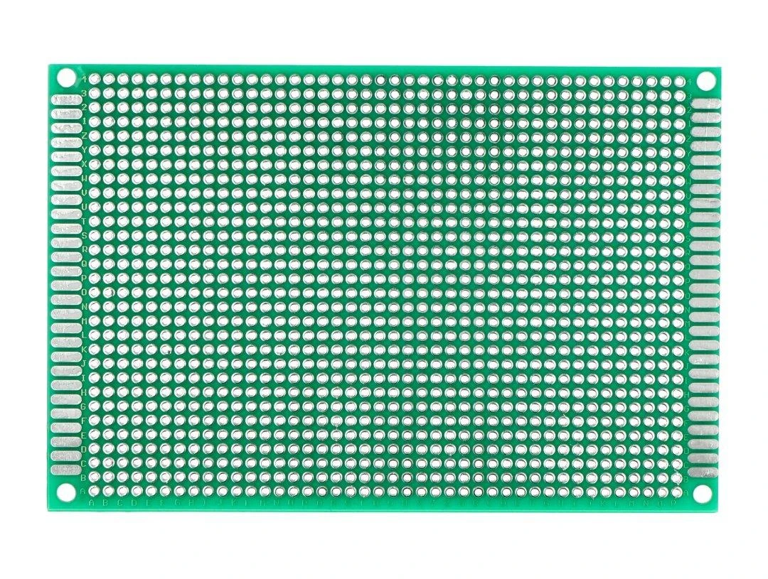 Žalia montažinė plokštė 80x120mm su kontaktų tinkleliu