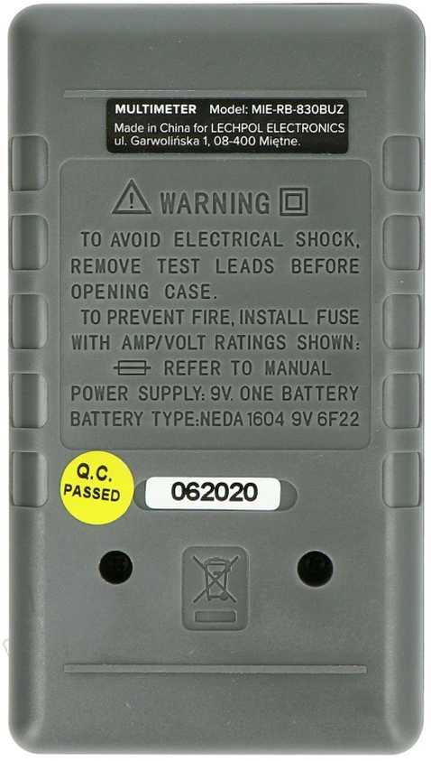 Universalus multimetras Rebel RB-830BUZ