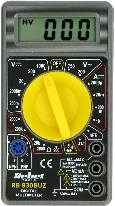 Universalus multimetras Rebel RB-830BUZ