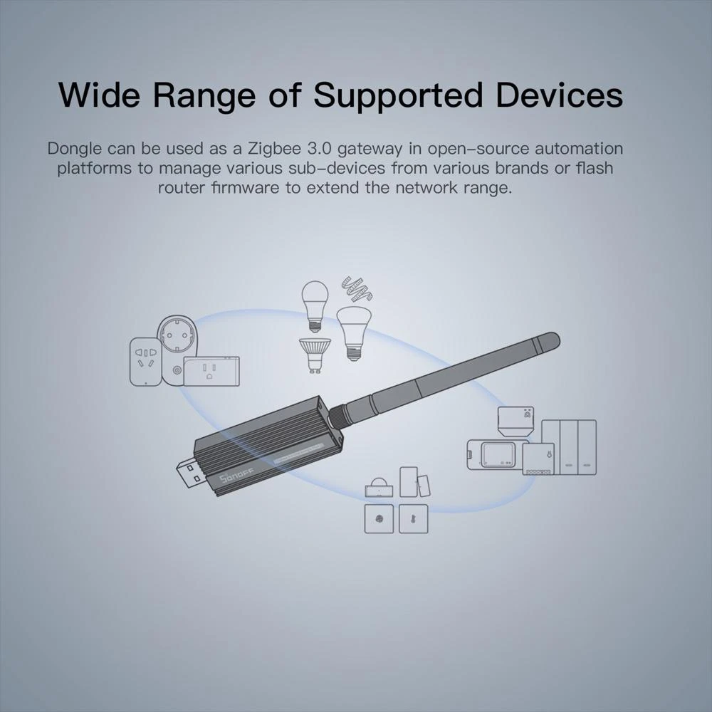 Universalus SONOFF Zigbee 3.0 USB Dongle-E Plus valdiklis