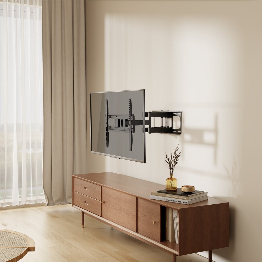 Universalus televizoriaus laikiklis 32"-80" su Cabletech vertikaliu ir horizontaliu reguliavimu