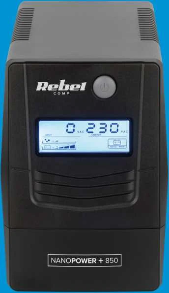 Nepertraukiamo maitinimo šaltinis UPS REBEL modelis Nanopower Plus 850 neprisijungus 850VA 480W 230V 50Hz LCD USB RJ45