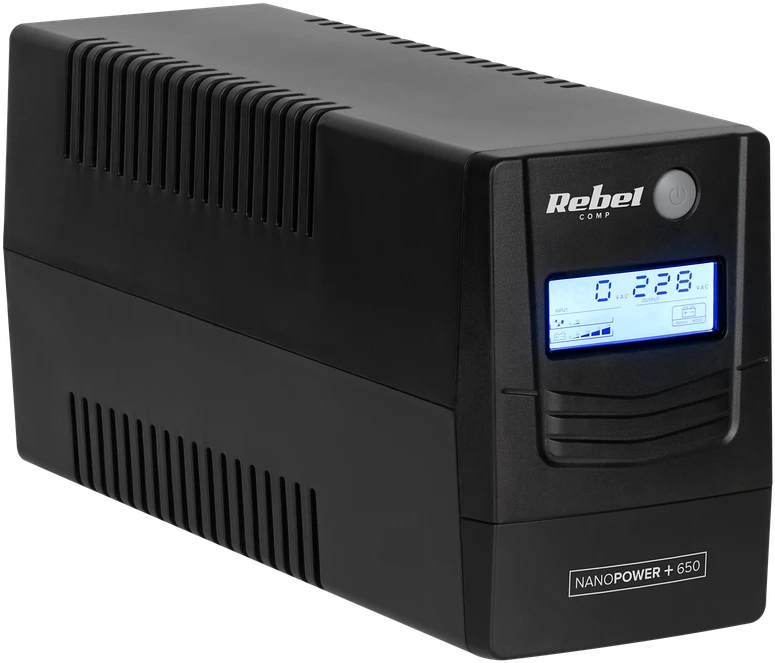 Nepertraukiamas Maitinimo Šaltinis - Rebel Nanopower Plus 650VA Juodas