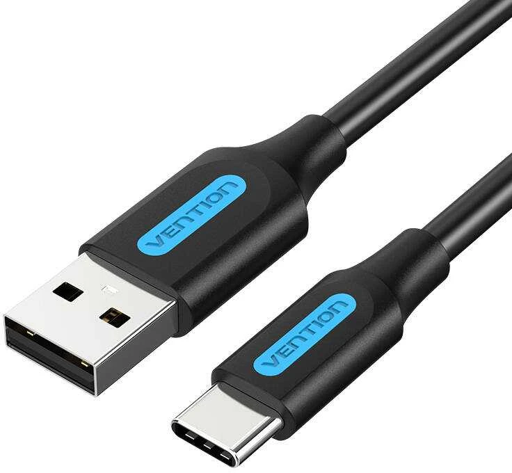 USB 2.0 A į USB-C 3A laidas 1.5 m Vention COKBG juodas