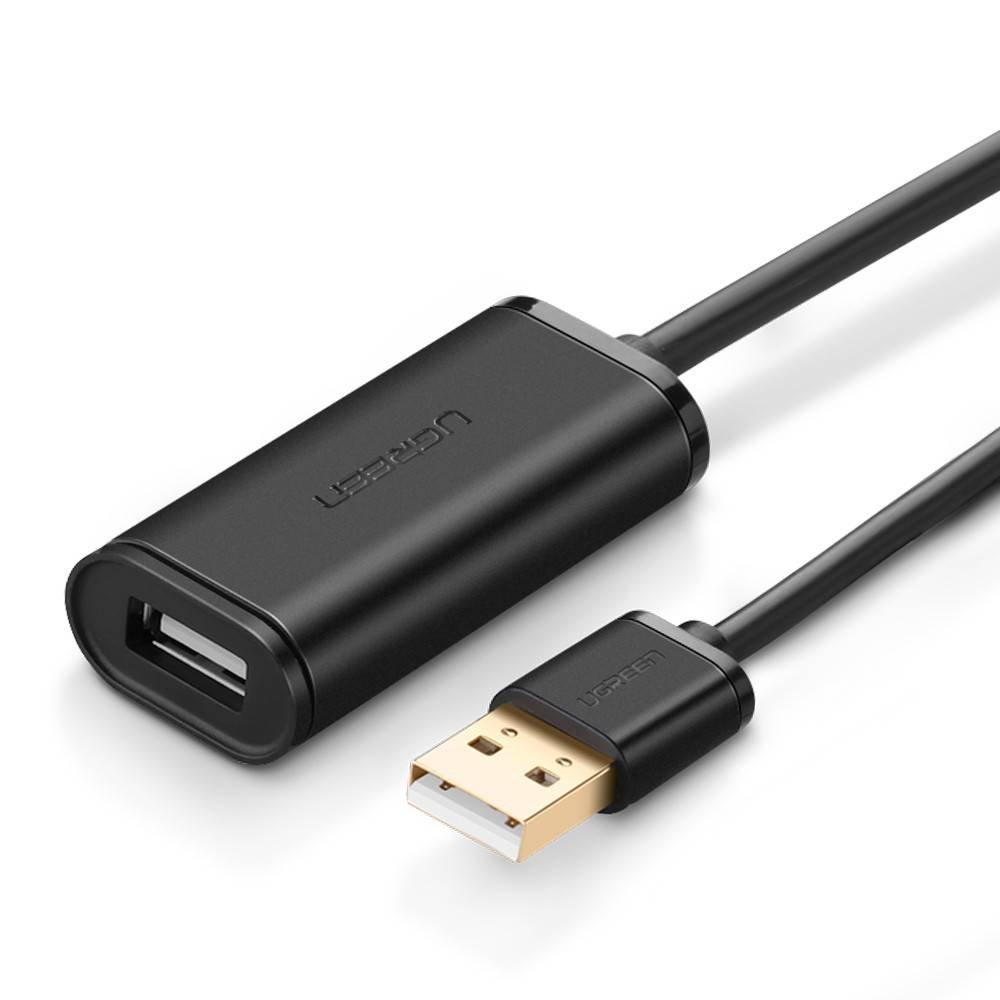 USB 2.0 UGREEN US121 laidas su signalo stiprintuvu 20m