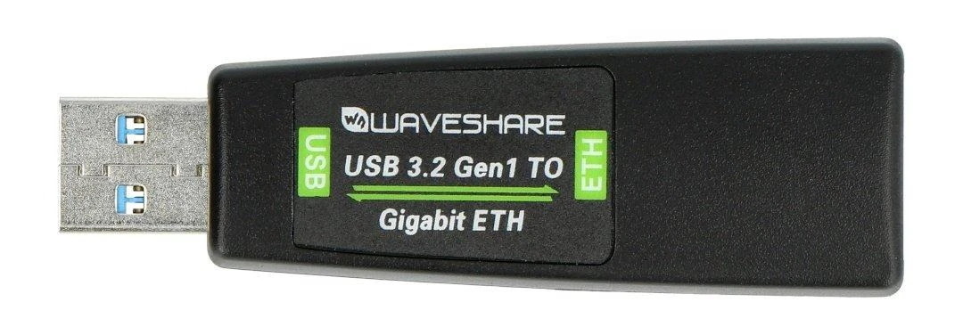 Waveshare USB 3.2 į Ethernet adapteris, viršutinis vaizdas