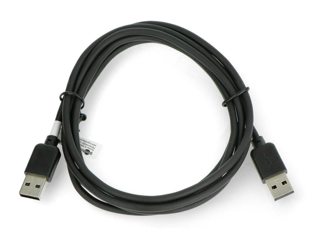 Goobay Kabelis USB type A kištukas - USB type A kištukas, USB 2.0, 1.8 m, Juoda