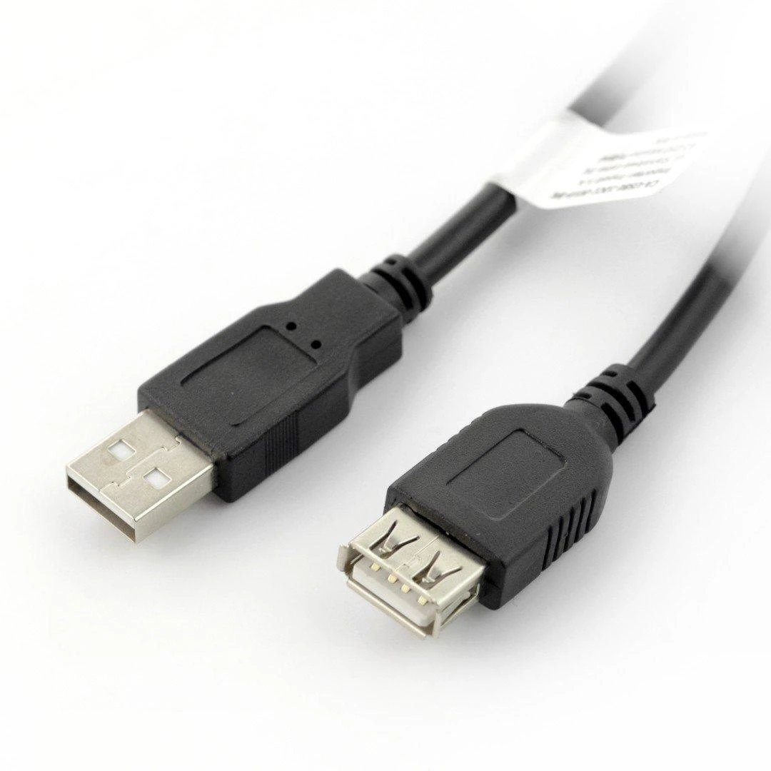 LANBERG CA-USBE-10CC-0018-BK extension cable USB 2.0 AM-AF 1.8m juodas
