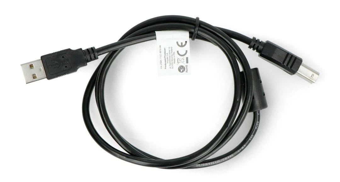 LANBERG USB-A M USB-B M 2.0 laidas 1.0m juodas feritas
