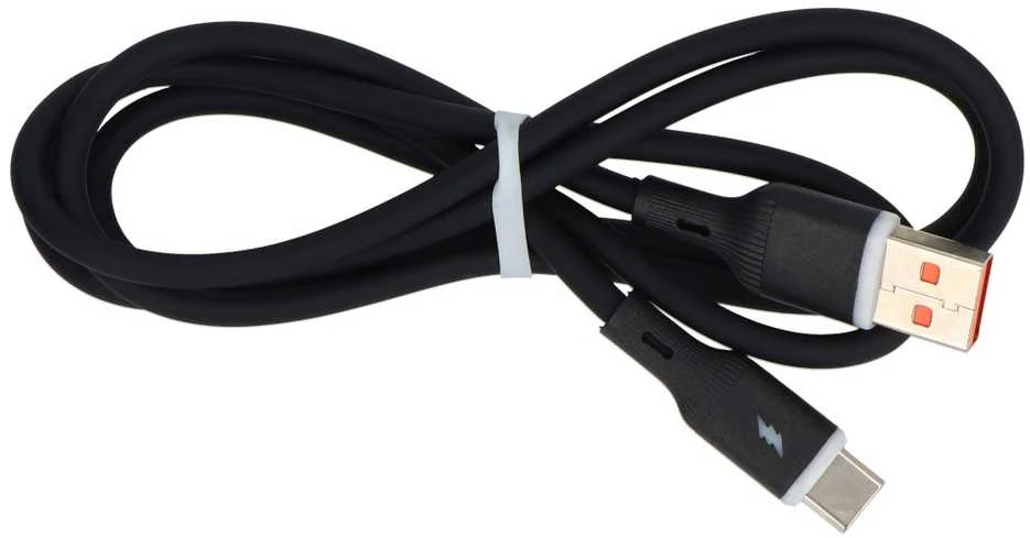 USB A į USB C 2.0 laidas su foniniu apšvietimu - silikoninis - 1 m - Akyga AK-USB-62