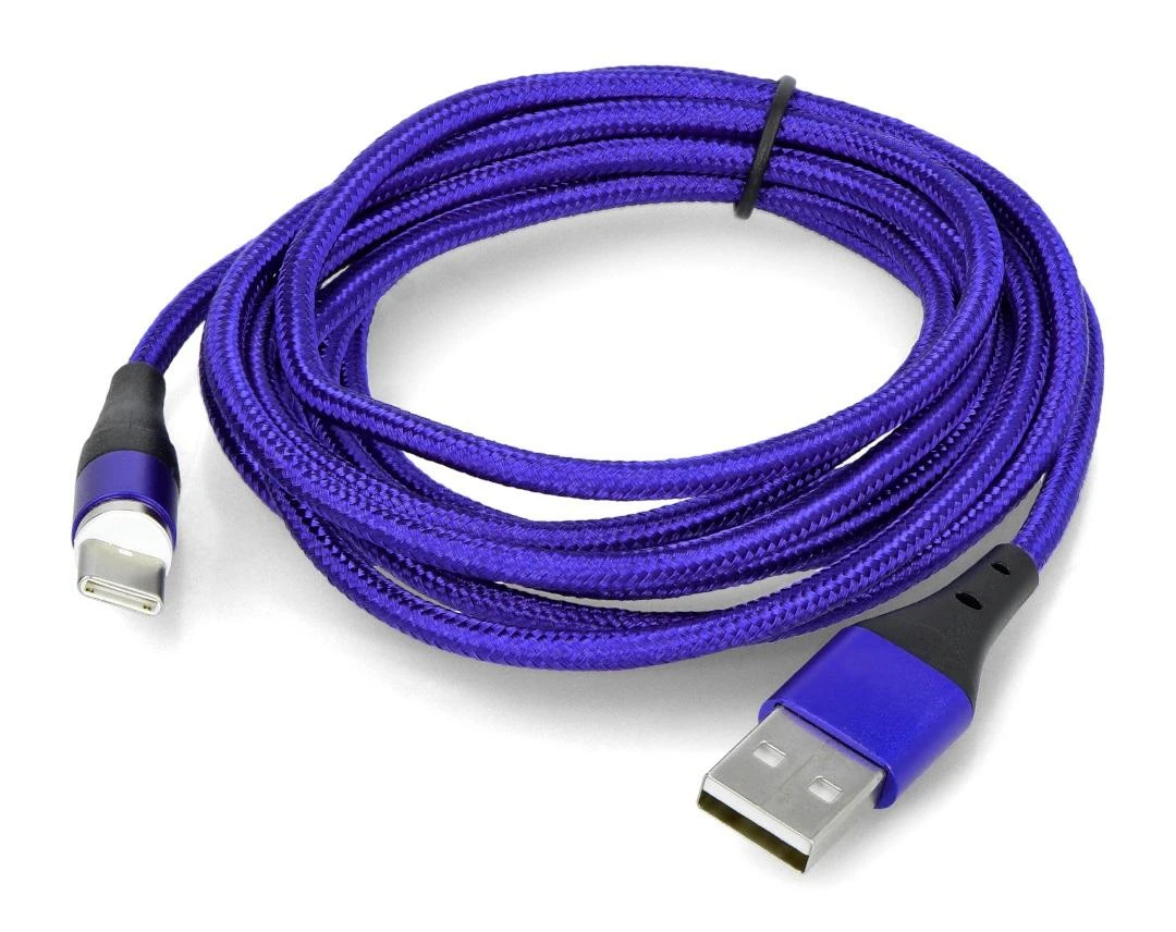 Magnetinis laidas USB A - C tipo USB - 2m - Akyga AK-USB-43