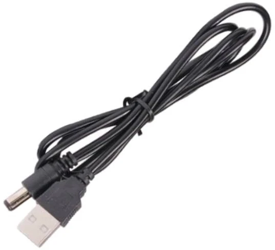 USB A tipo laidas - DC 5.5 x 2.1 mm - maitinimo laidas - 100 cm