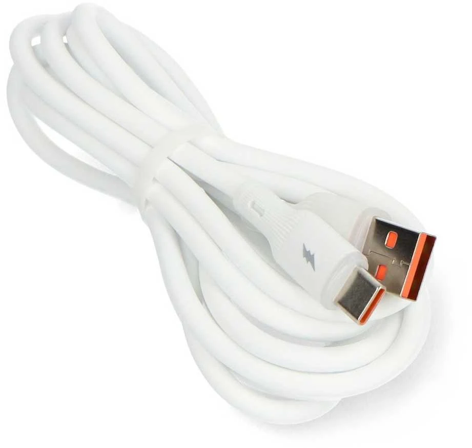 USB A - USB C 2.0 kabelis su foniniu apšvietimu - silikoninis - 1.8 m - Akyga AK-USB-60