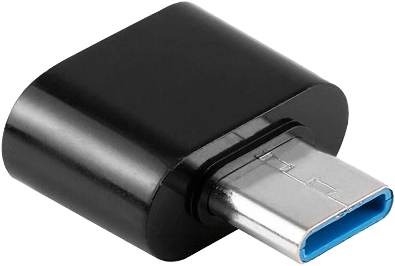 USB-A į USB-C OTG adapteris, juodas
