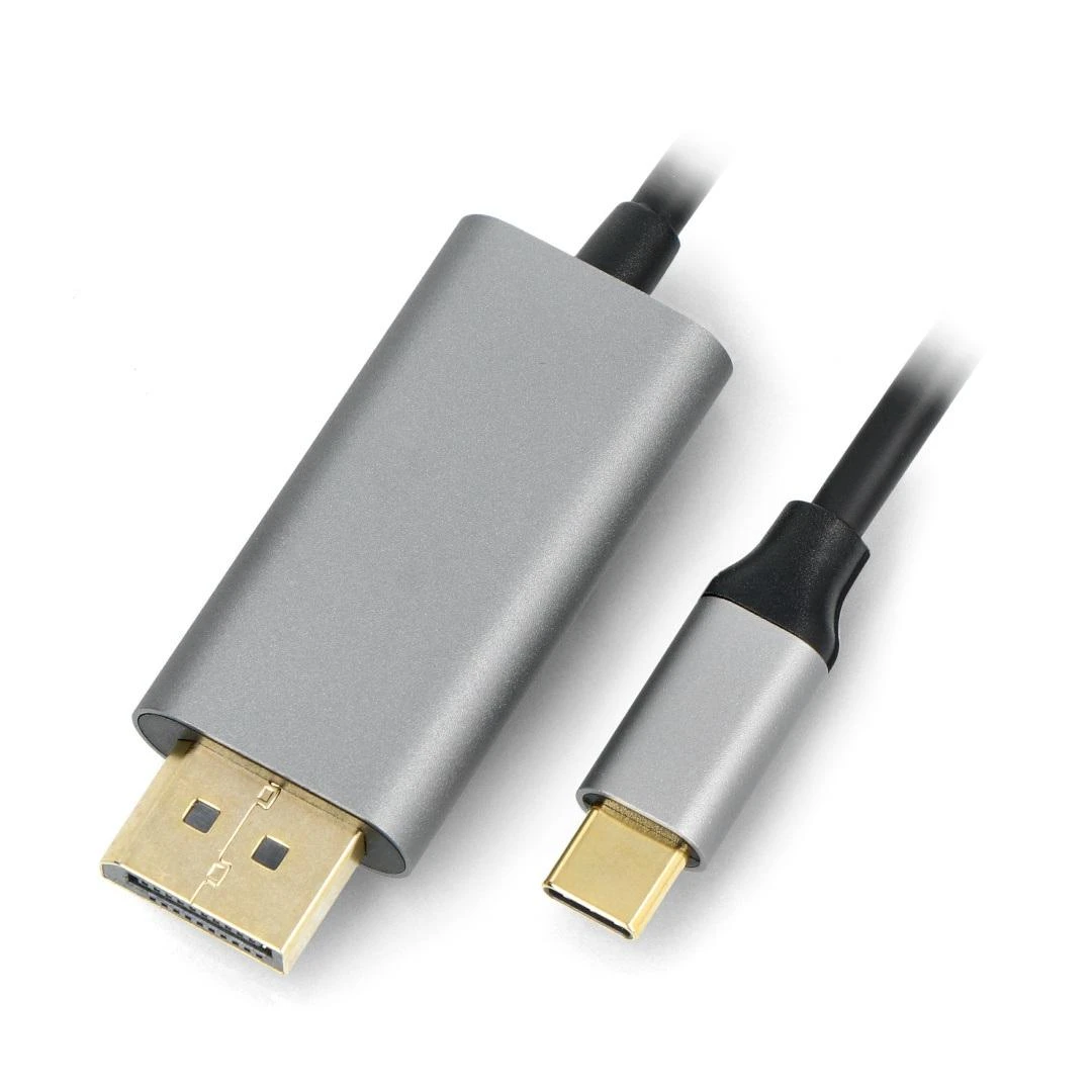 USB-C į DisplayPort adapteris su metaliniais korpusais
