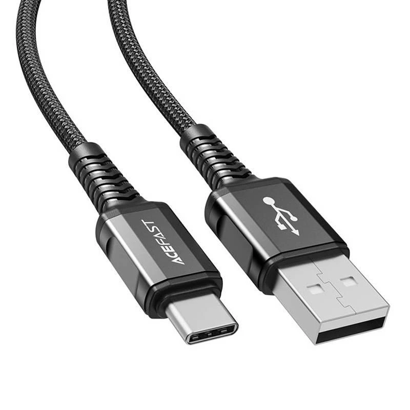 USB-C ir USB-C laidas 1.2 m Acefast C1-04 (juodas)