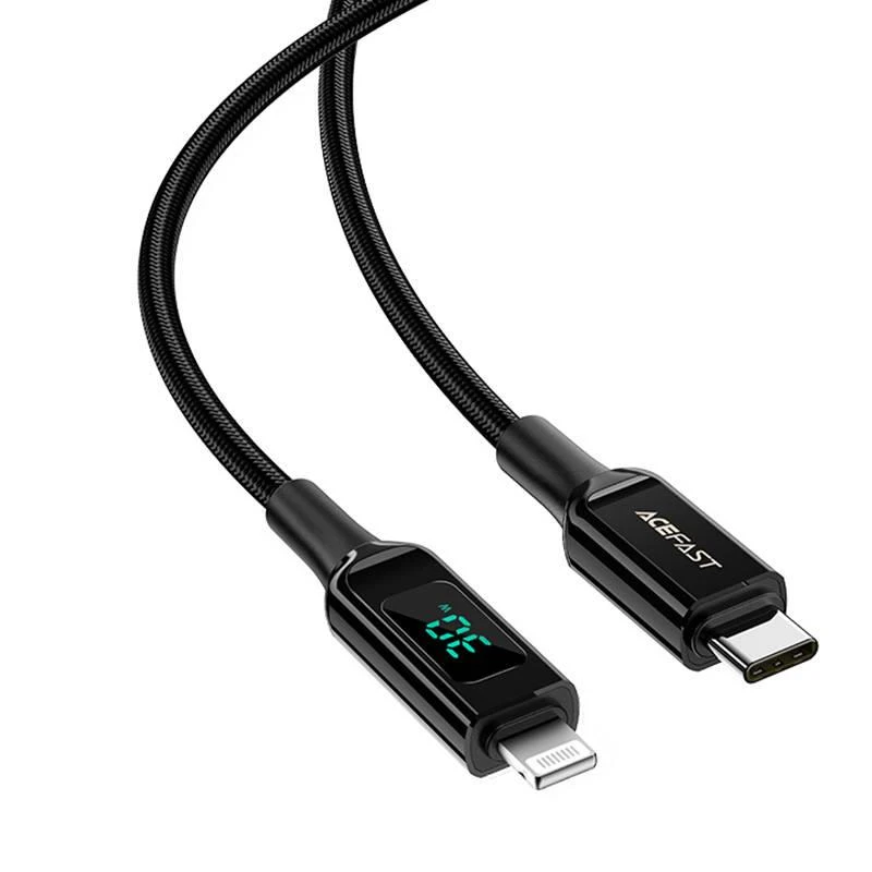 USB laidas Acefast C6-01 MFi PD30W USB-C to Lightning 1.2m juodas