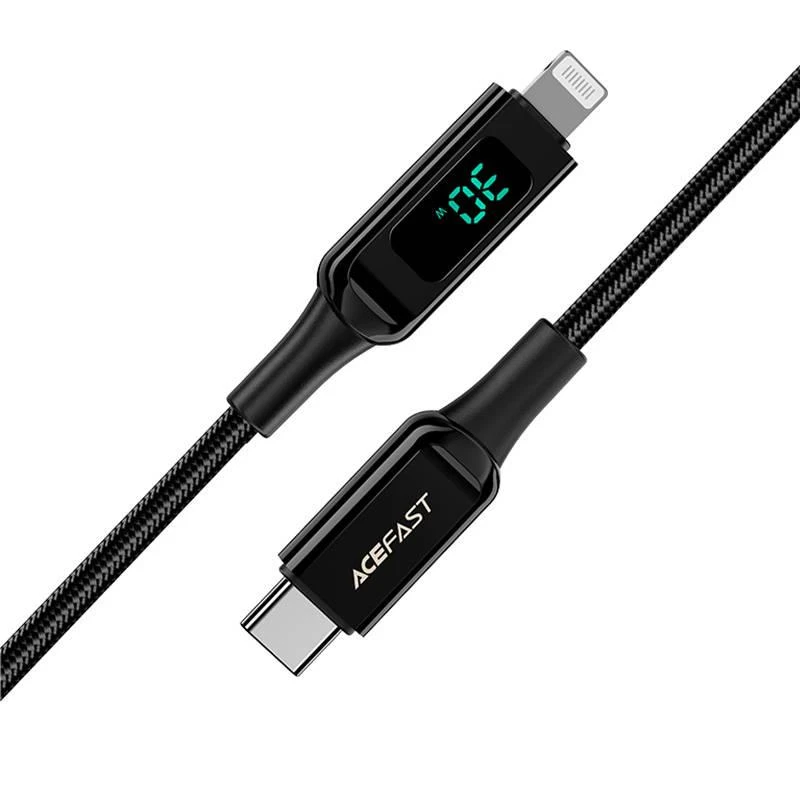 USB laidas Acefast C6-01 MFi PD30W USB-C to Lightning 1.2m juodas