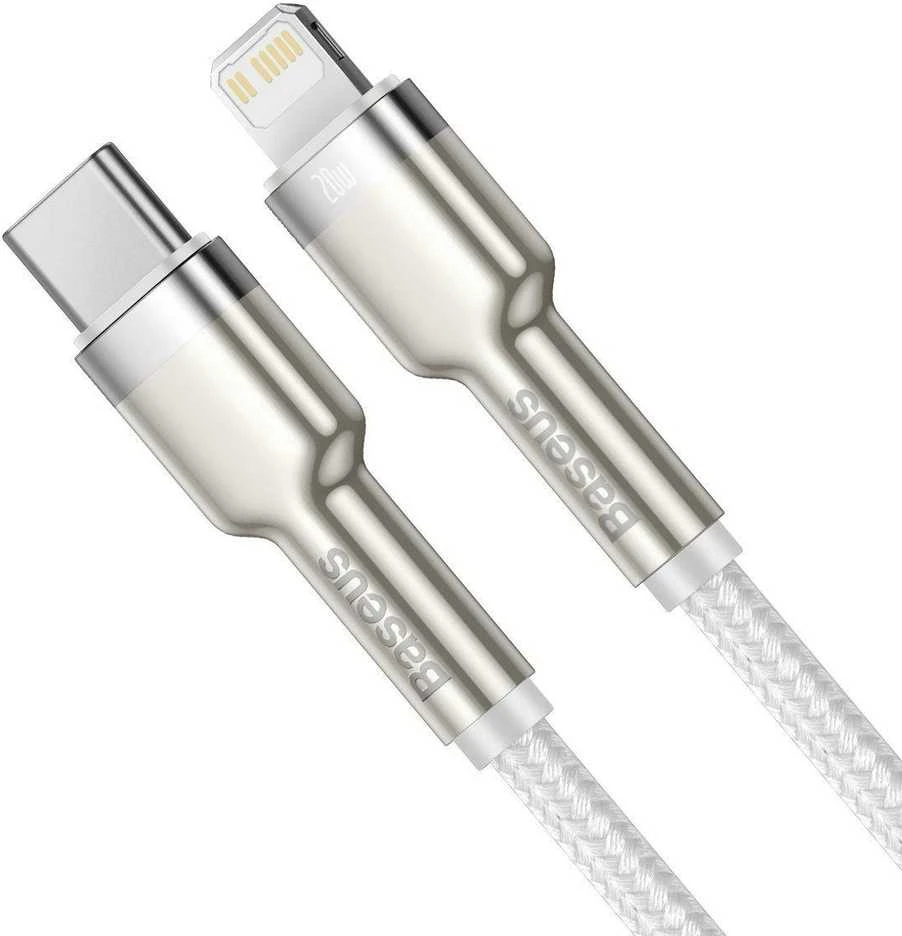 Baseus Cafule USB-C į Lightning kabelis PD 20W 2m - Baltas