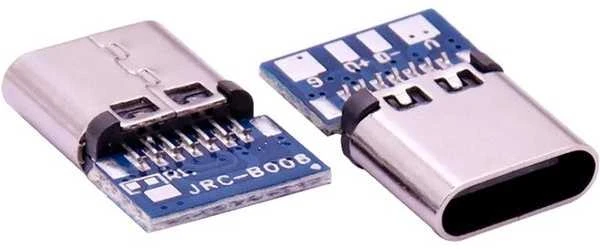 USB-C jungtis su PCB plokšte, 2 vnt.