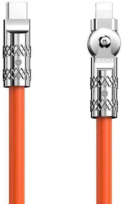 USB-C prie Lightning besisukantis kabelis Dudao L24CL 120W 1m (oranžinė)