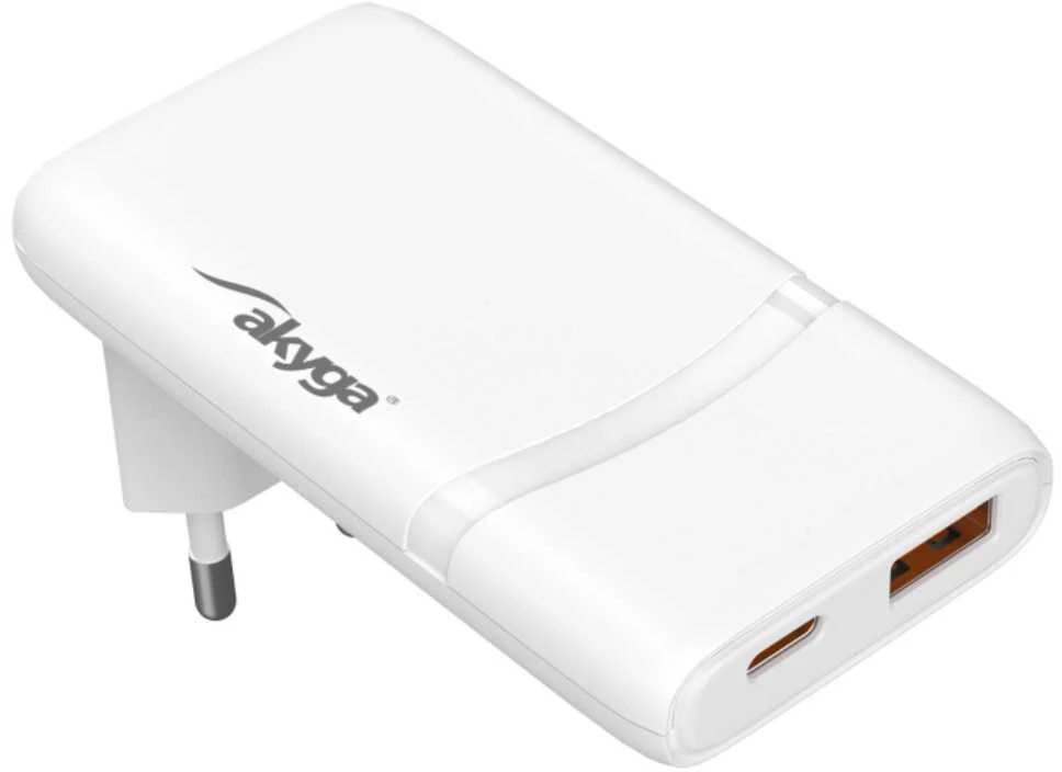 USB C tipo ir USB A tipo maitinimo adapteris - 5-20V/1.35-3A - Akyga AK-CH-31