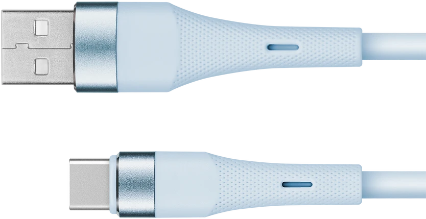 USB – C tipo USB kabelis 1 m silikoninis mėlynas Kruger & Matz Basic