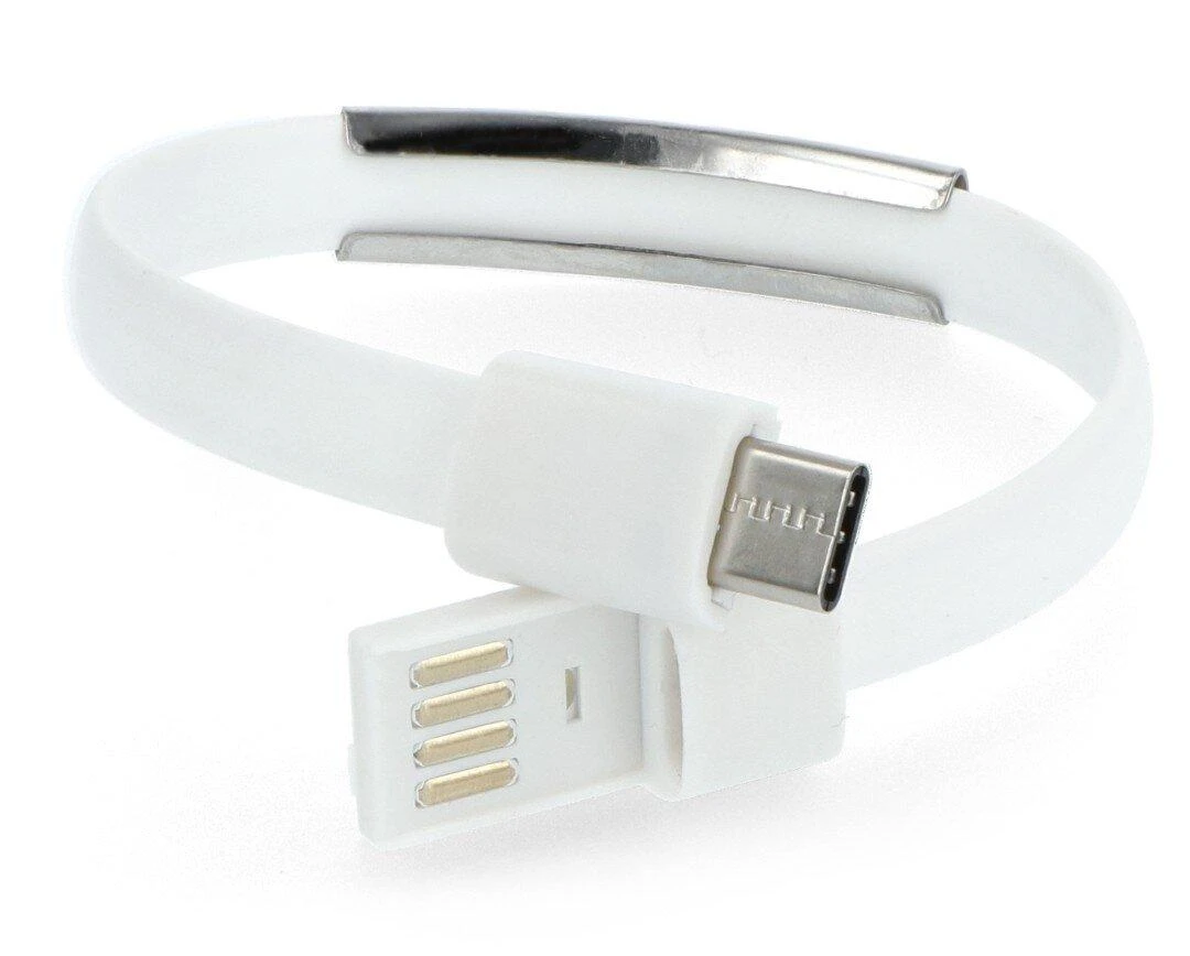 USB C - USB A baltas - 23 cm - Akyga AK-AD-47