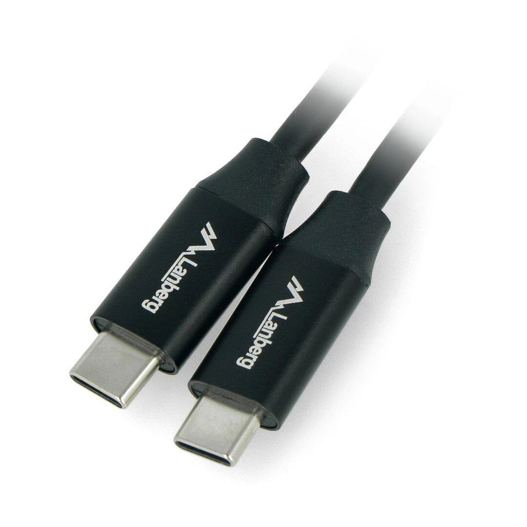 LANBERG USB-C M/M 2.0 laidas 0.5m Quick Charge 4.0 juodas