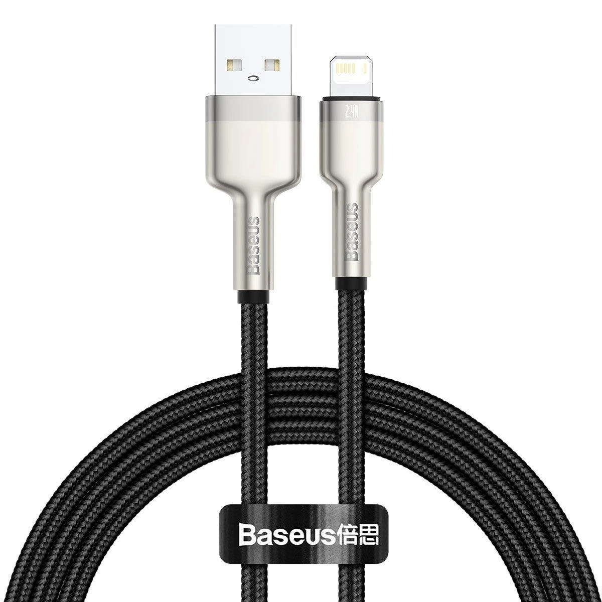 Baseus Cafule USB - Lightning kabelis 2.4A 1m - Juodas