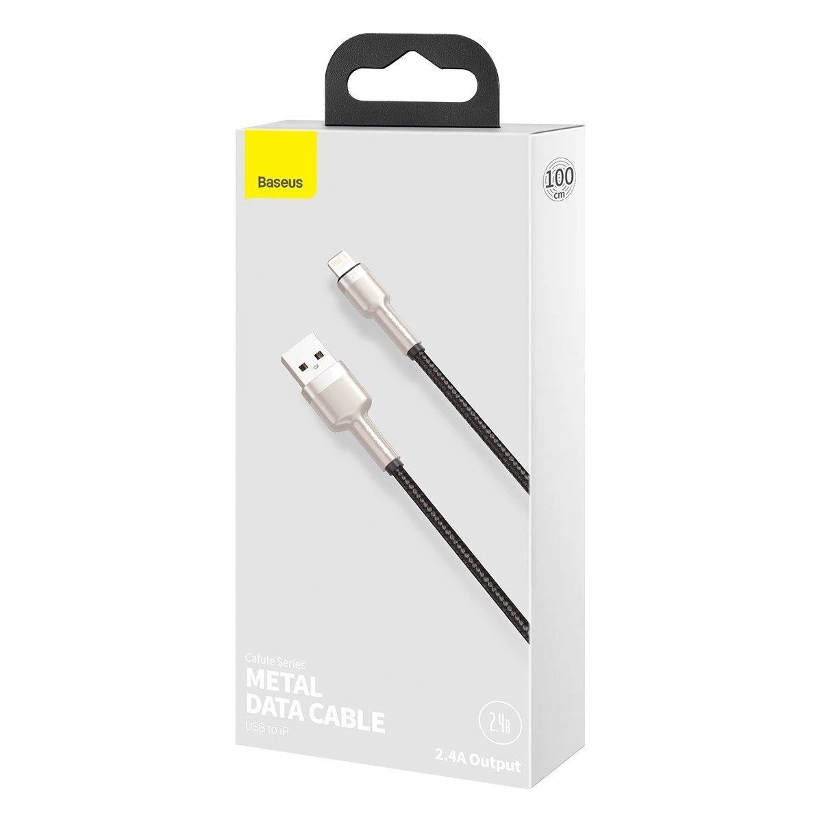 Baseus Cafule USB - Lightning kabelis 2.4A 1m - Juodas