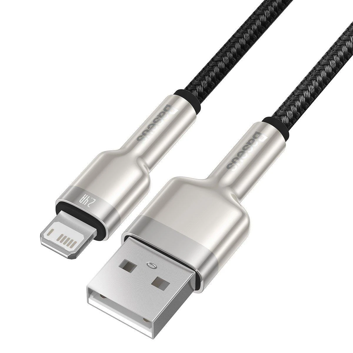 Baseus Cafule USB - Lightning kabelis 2.4A 1m - Juodas