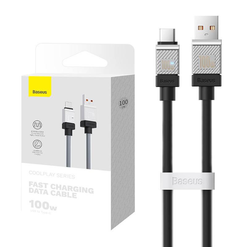 USB laidas su USB-C Baseus CoolPlay 100W 1m (juodas)