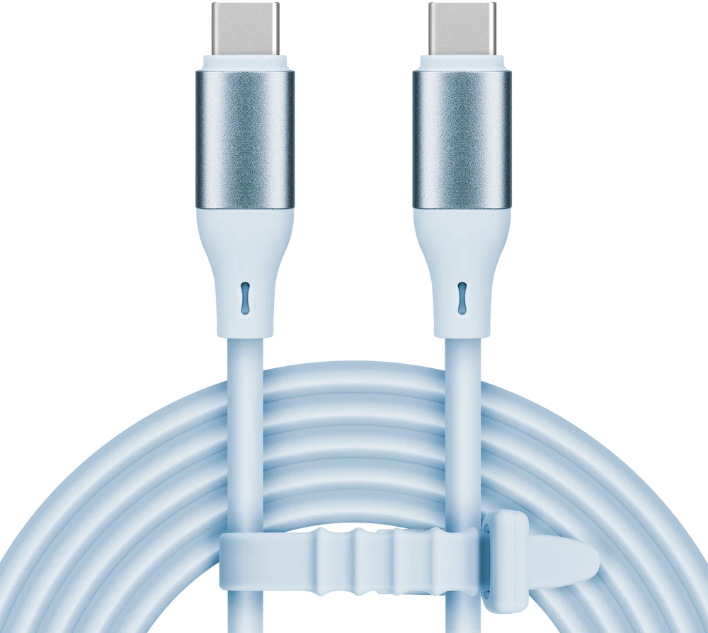 USB tipas C – C tipo USB kabelis 1 m silikono mėlynas Kruger & Matz Basic