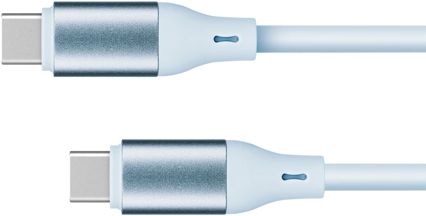 USB tipas C – C tipo USB kabelis 1 m silikono mėlynas Kruger & Matz Basic