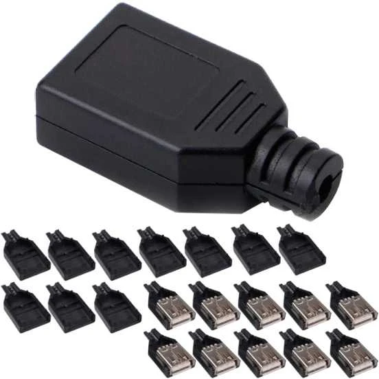 Oem USB tipo A lizdas - su dangteliu - montuojamas ant laido - lizdas
