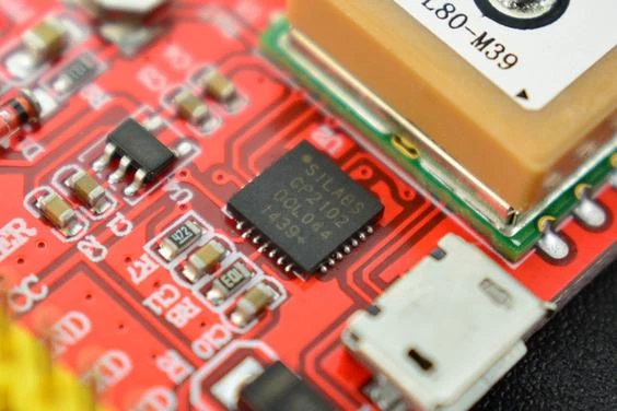 GPS modulio plokštė su CP2102 lustu