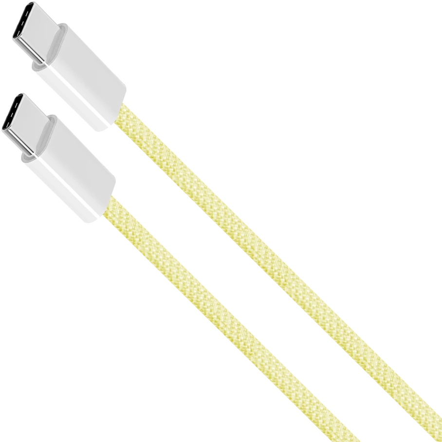 USB Type C – USB Type C laidas 60 W 1.5 m geltonas Kruger & Matz Basic