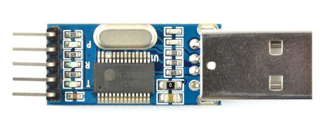 PL2303 USB į UART keitiklio modulis su kaiščiais