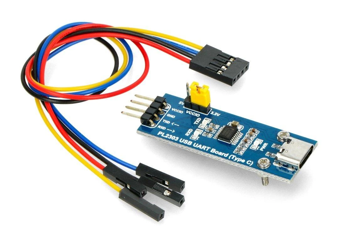 USB-UART TTL konverteris PL2303 - USB tipo C lizdas - Waveshare 20645