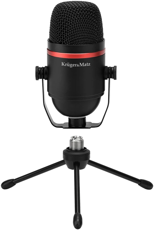 USB žaidimų/vlogerio mikrofonas Kruger & Matz Warrior GV-200