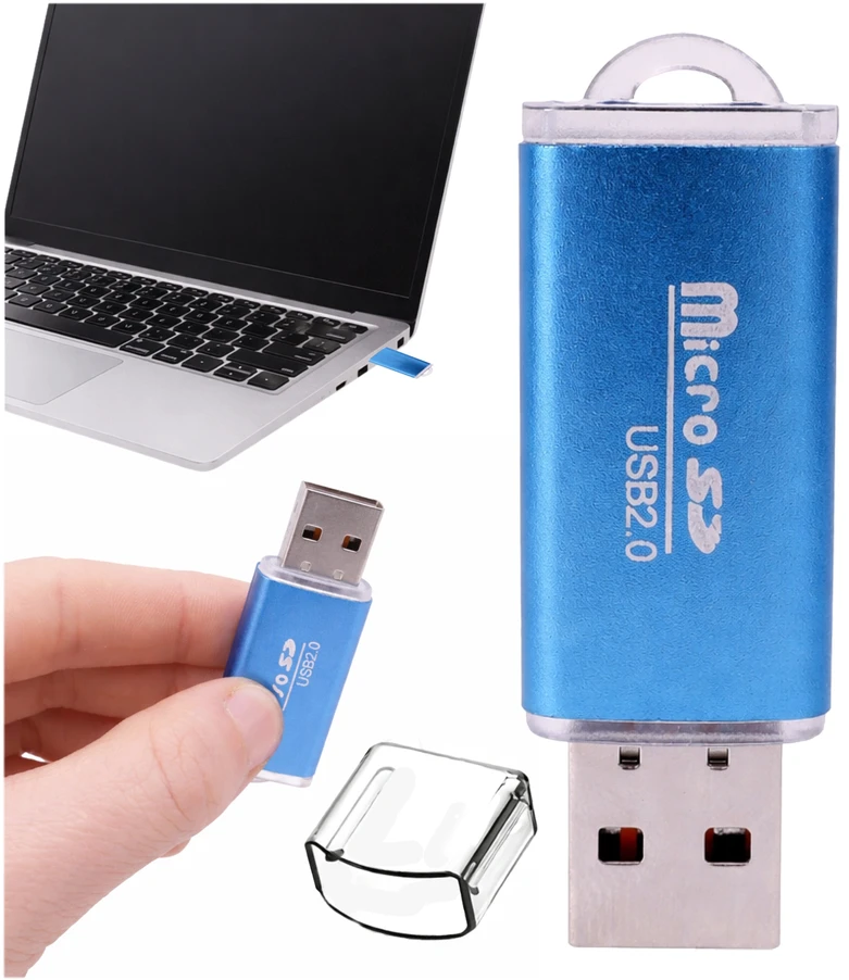 Oem USB2.0 į Micro SD adapteris - MicroSD TF atminties kortelių skaitytuvas - spalvų derinimas