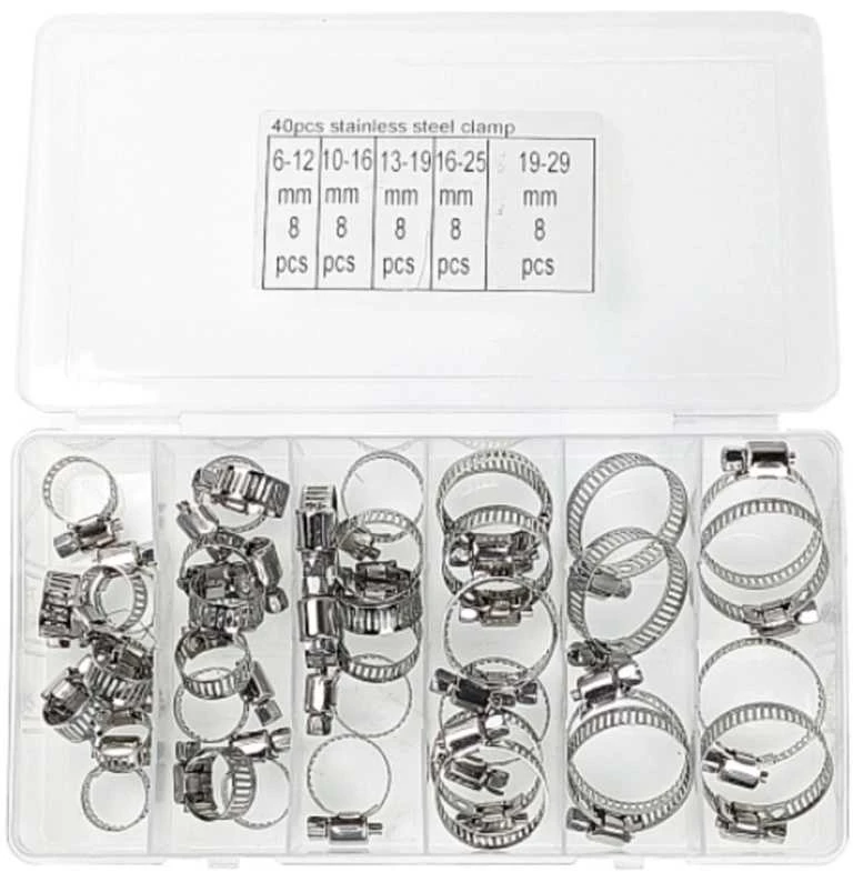 Oem Užspaudimo juosta 51x70mm - 5 vnt, - metalinis sliekinis spaustukas vamzdžiams ir žarnoms