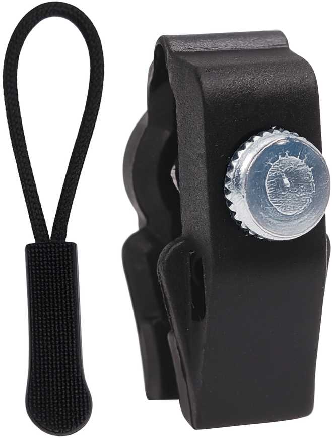Oem Užtrauktuko kabliukas - juodas 3.7 cm