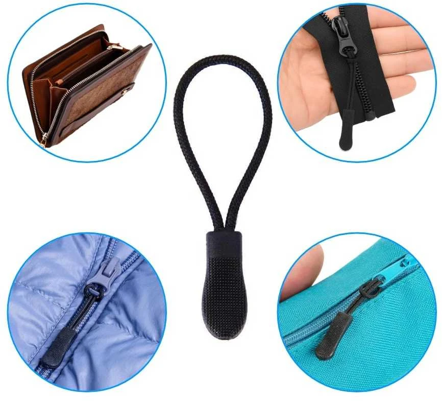 Oem Užtrauktuko slankiklio kabliukas - juodas 3.7 cm
