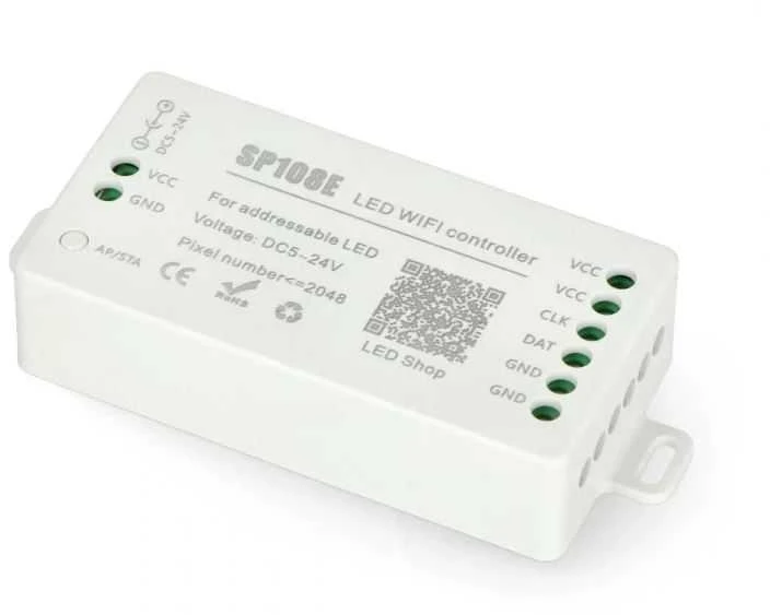 Oem Valdiklis SP108E WiFi skaitmeninėms LED juostoms WS2812 5-24V DC