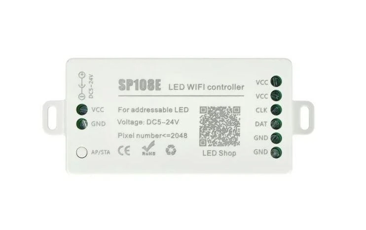 Oem Valdiklis SP108E WiFi skaitmeninėms LED juostoms WS2812 5-24V DC