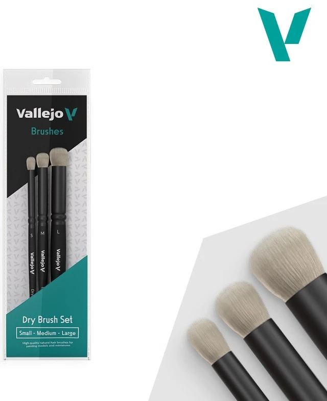 Vallejo natūralių plaukų sausų šepečių rinkinys