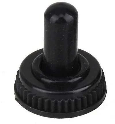 Juodas guminis 6mm perjungiklio dangtelis WPC-05